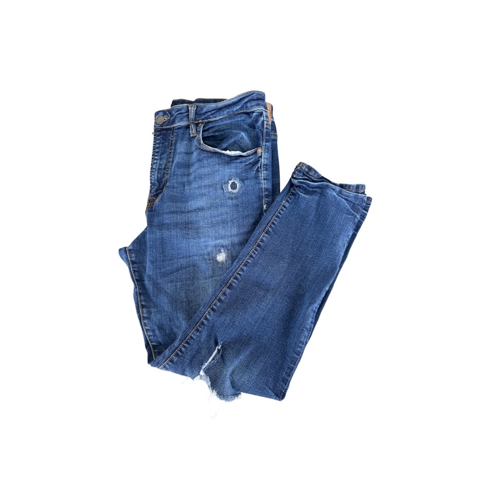 Aeropostale Skinny Jeans 32x36 Distressed Slim Fit Denim
